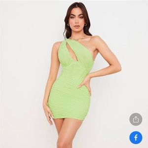 Houae of CB ‘Clementine' Lime Cut Out Mini Dress